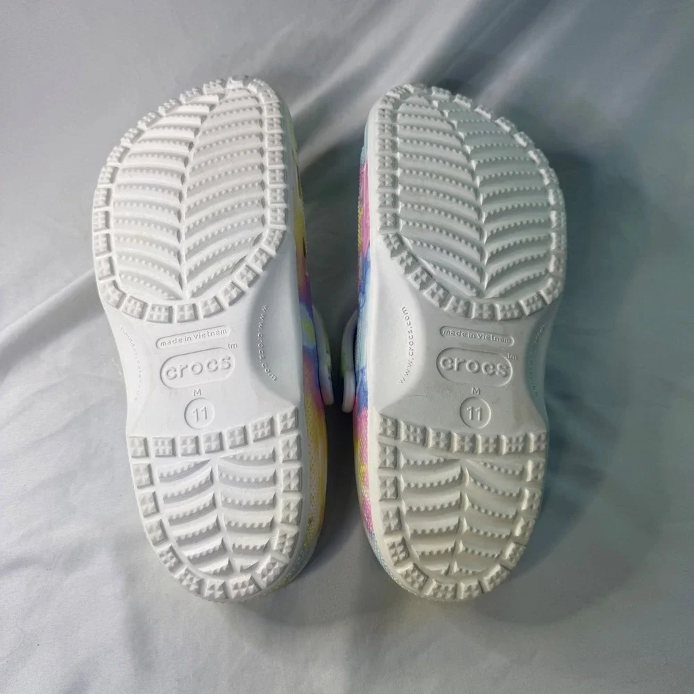 Crocs Classic Clog Tie Dye Multi Color Mens 11 Womens 13 Slip On Shoes 205453